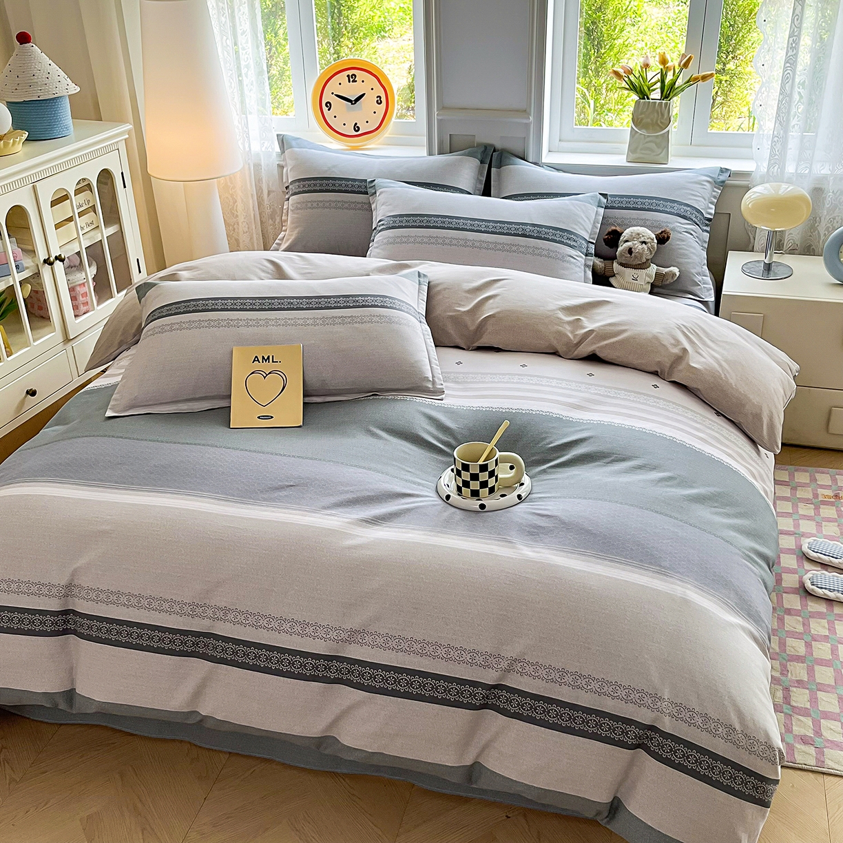 91家纺网 家纺一手货源 找家纺 禧安居 2025新款高支高密活性印染全棉印花被套全棉被套单被套 艾瑞克