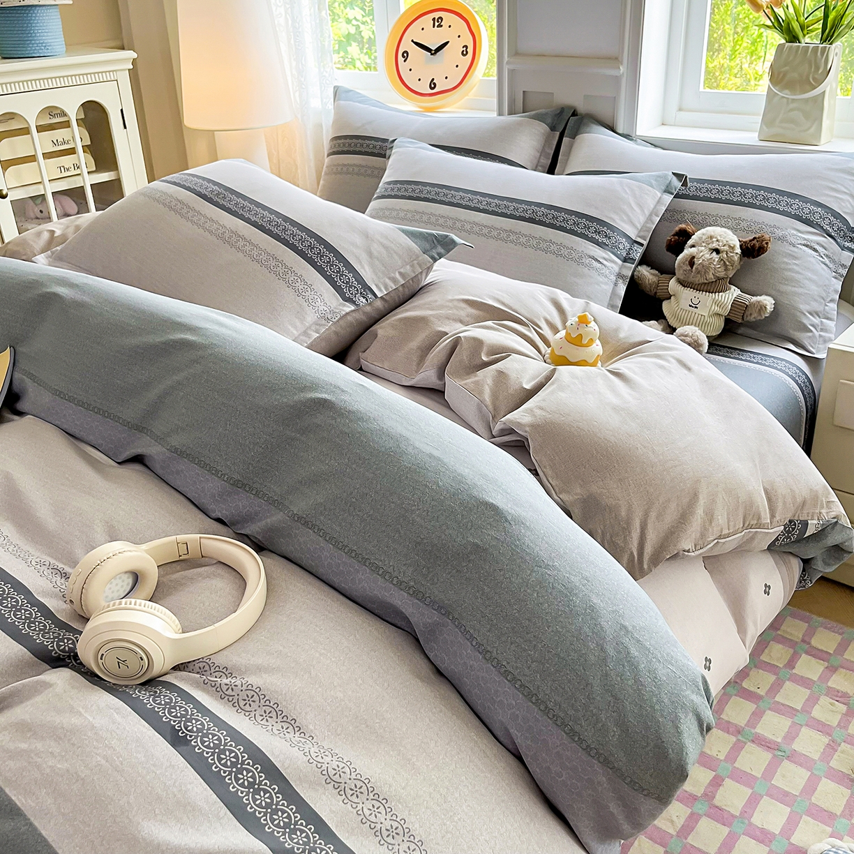 91家纺网 家纺一手货源 找家纺 禧安居 2025新款高支高密活性印染全棉印花被套全棉被套单被套 艾瑞克