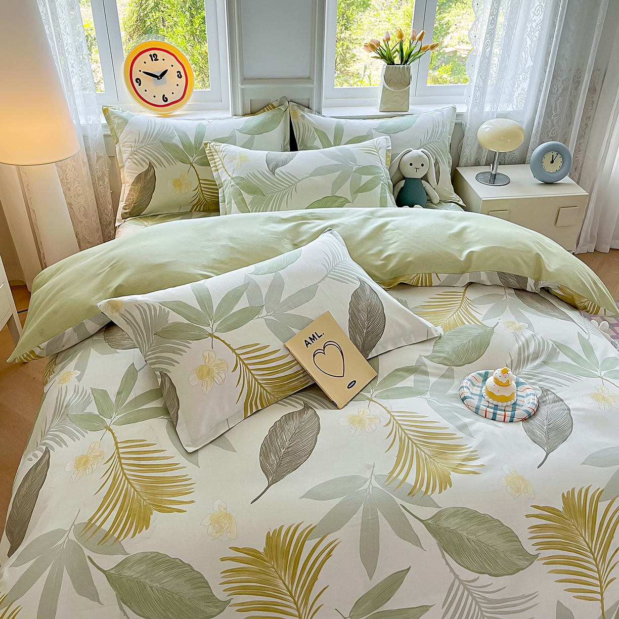 91家纺网 家纺一手货源 找家纺 禧安居 2025新款高支高密活性印染全棉印花被套全棉被套单被套 枫叶