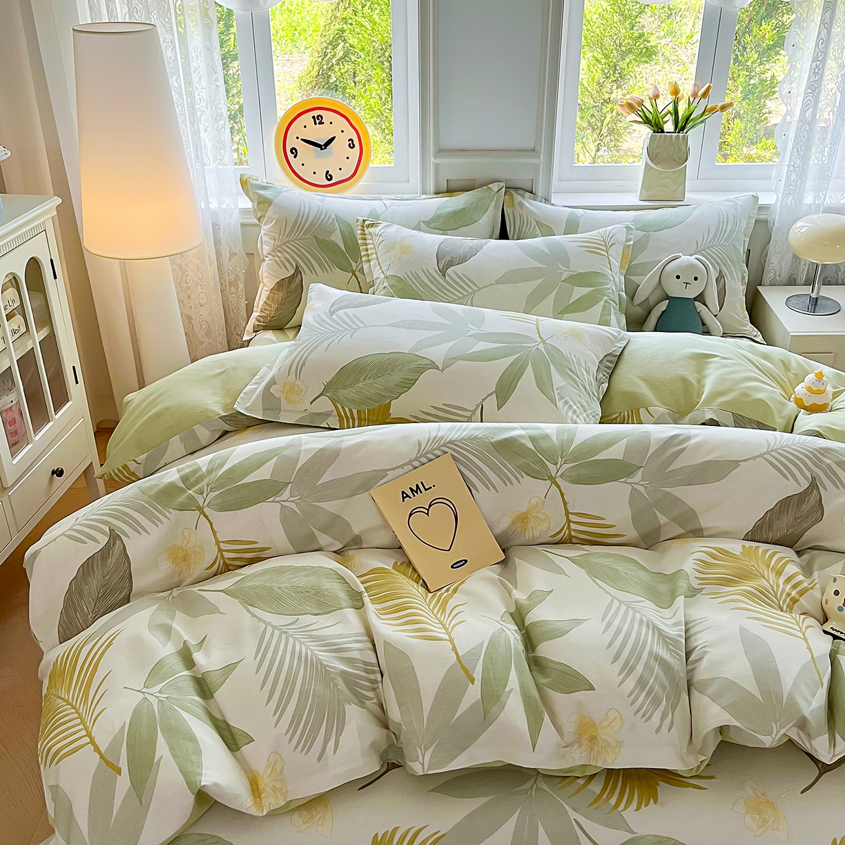 91家纺网 家纺一手货源 找家纺 禧安居 2025新款高支高密活性印染全棉印花被套全棉被套单被套 枫叶