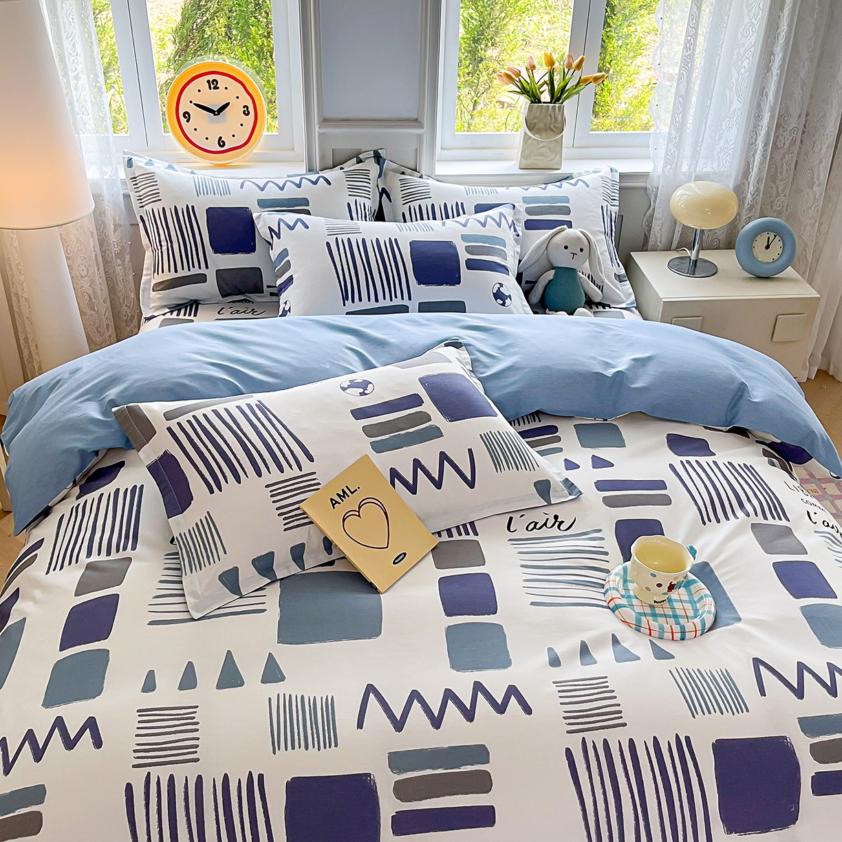 91家纺网 家纺一手货源 找家纺 禧安居 2025新款高支高密活性印染全棉印花被套全棉被套单被套 海盐薄荷