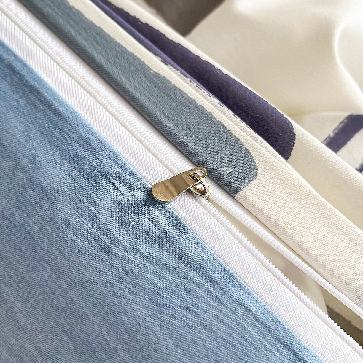 91家纺网 家纺一手货源 找家纺 禧安居 2025新款高支高密活性印染全棉印花被套全棉被套单被套 海盐薄荷