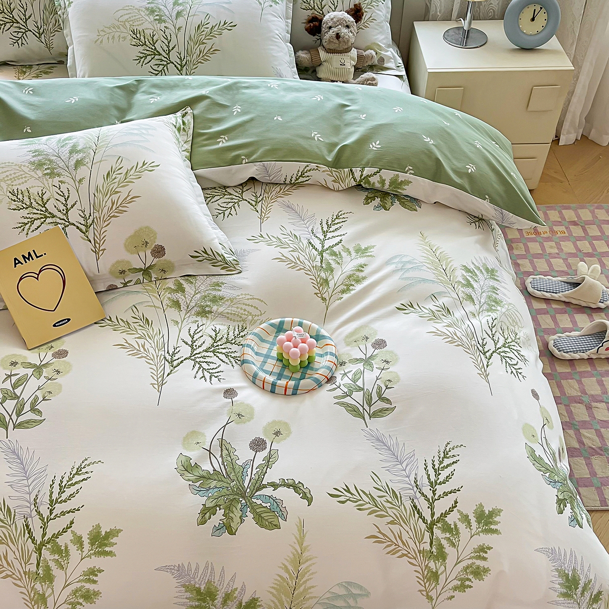 91家纺网 家纺一手货源 找家纺 禧安居 2025新款高支高密活性印染全棉印花被套全棉被套单被套 金秋暖阳