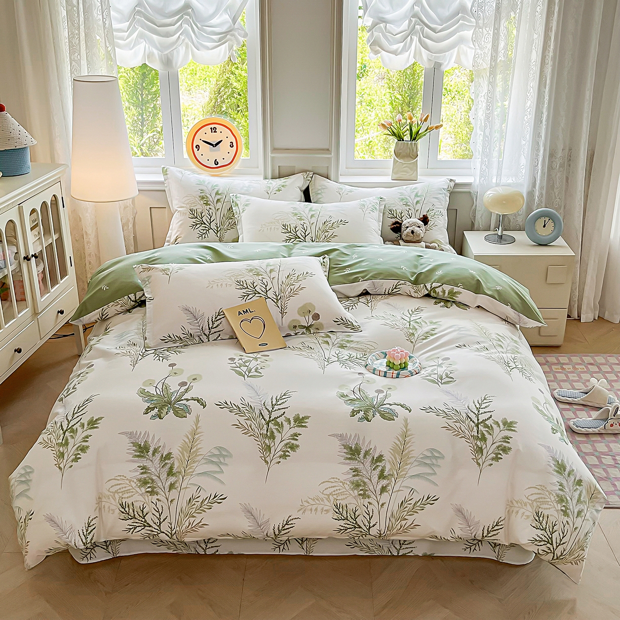 禧安居 2025新款高支高密活性印染全棉印花被套全棉被套单被套 金秋暖阳