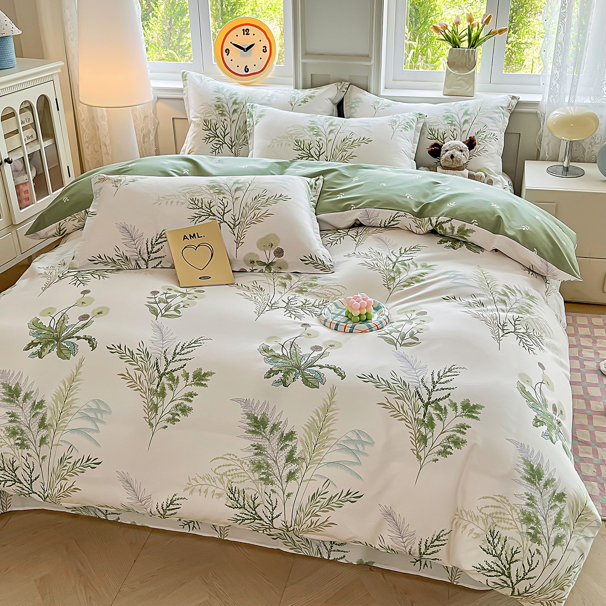 91家纺网 家纺一手货源 找家纺 禧安居 2025新款高支高密活性印染全棉印花被套全棉被套单被套 金秋暖阳