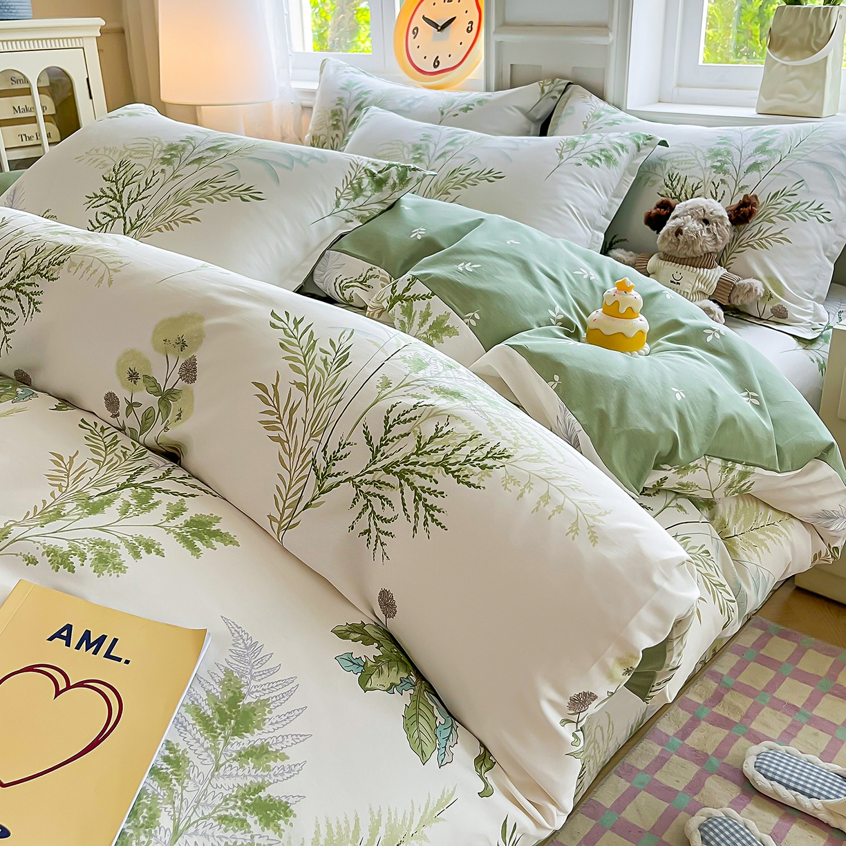 91家纺网 家纺一手货源 找家纺 禧安居 2025新款高支高密活性印染全棉印花被套全棉被套单被套 金秋暖阳