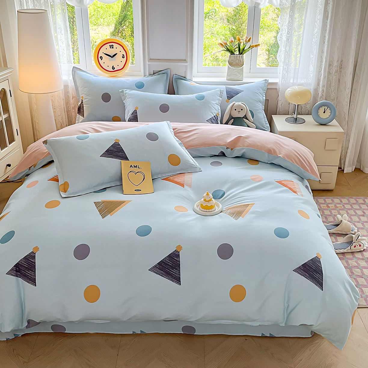 91家纺网 家纺一手货源 找家纺 禧安居 2025新款高支高密活性印染全棉印花被套全棉被套单被套 快乐周末