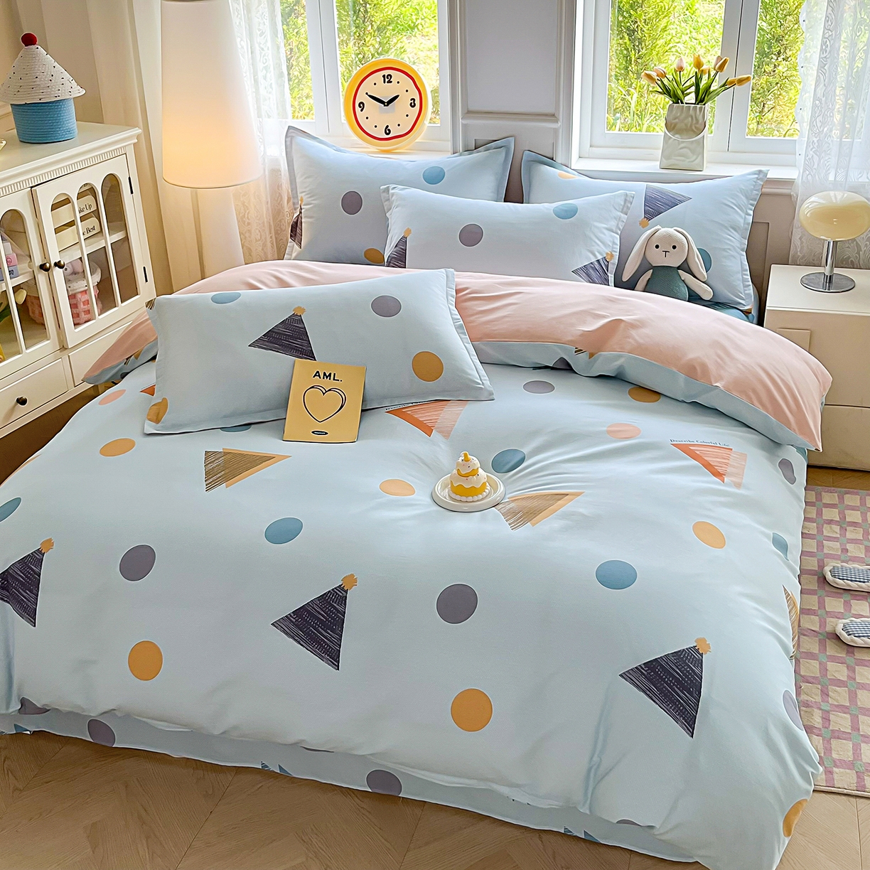 91家纺网 家纺一手货源 找家纺 禧安居 2025新款高支高密活性印染全棉印花被套全棉被套单被套 快乐周末