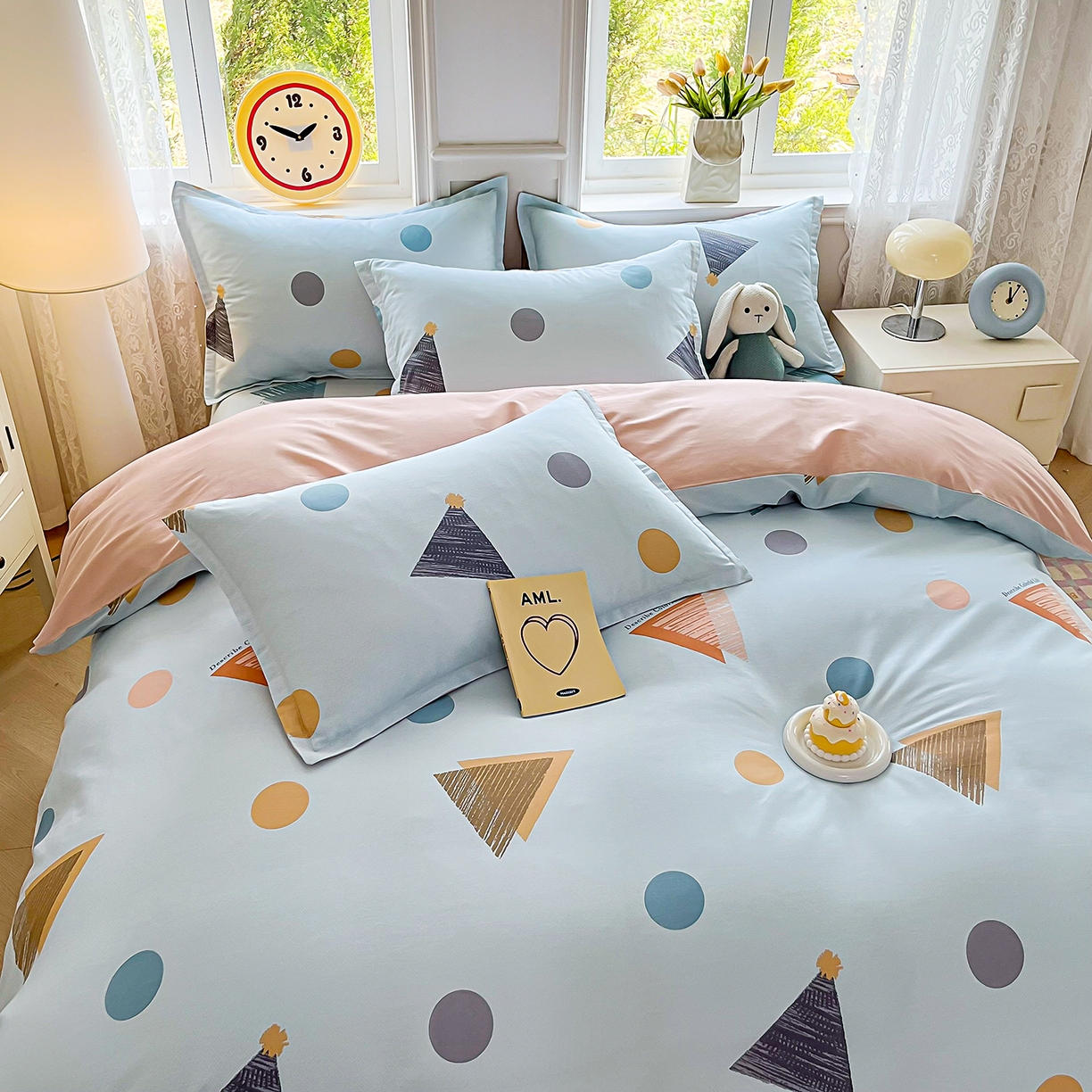 91家纺网 家纺一手货源 找家纺 禧安居 2025新款高支高密活性印染全棉印花被套全棉被套单被套 快乐周末