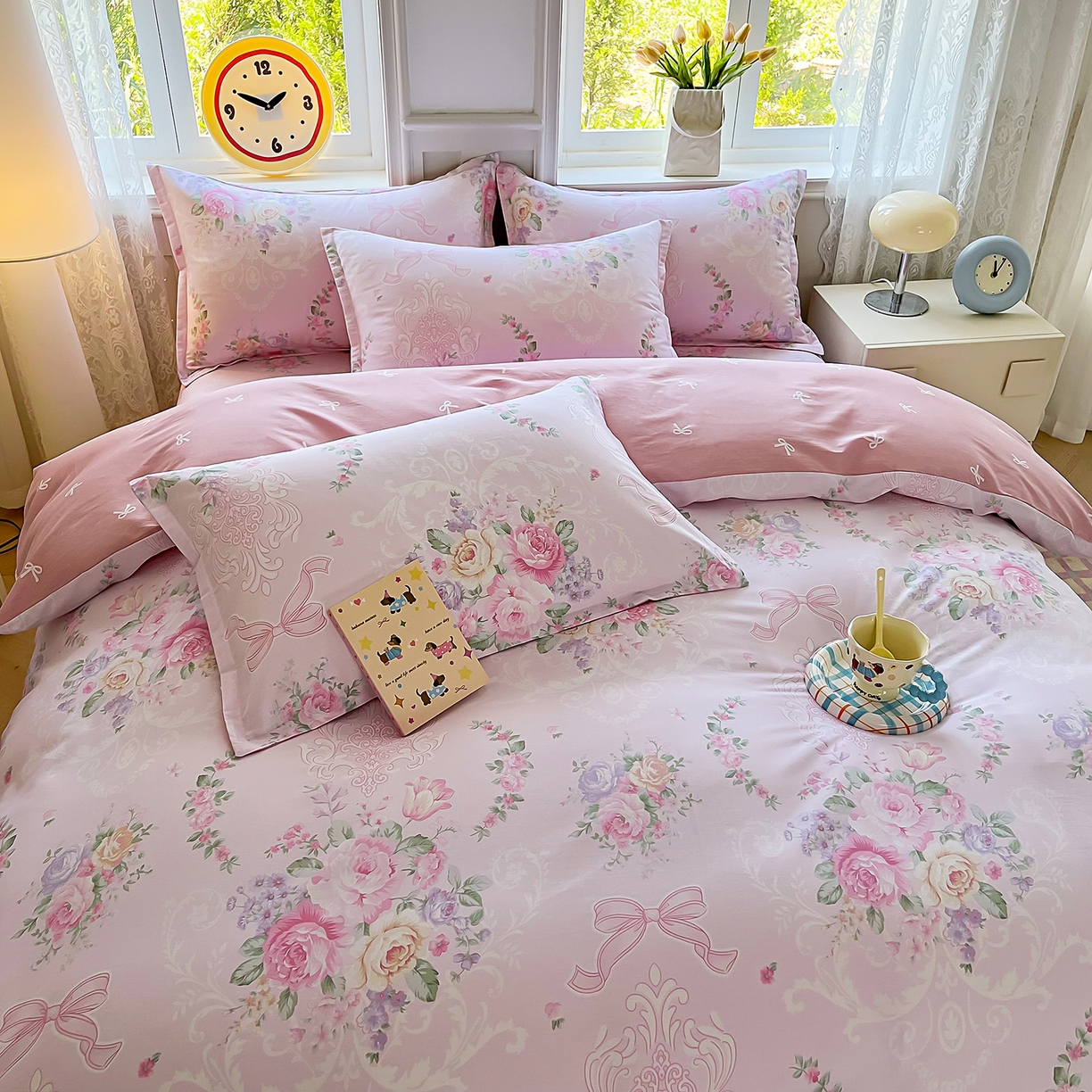 91家纺网 家纺一手货源 找家纺 禧安居 2025新款高支高密活性印染全棉印花被套全棉被套单被套 绿茵庭院