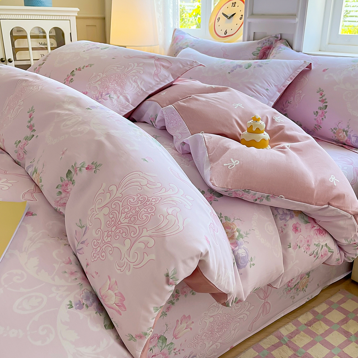 91家纺网 家纺一手货源 找家纺 禧安居 2025新款高支高密活性印染全棉印花被套全棉被套单被套 绿茵庭院