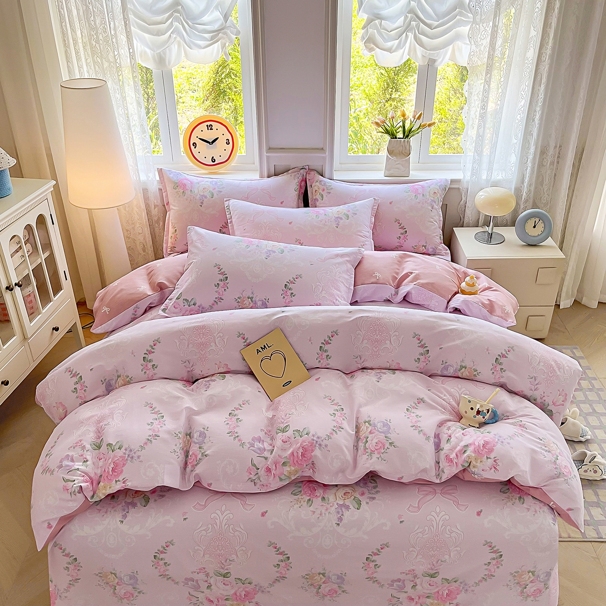 91家纺网 家纺一手货源 找家纺 禧安居 2025新款高支高密活性印染全棉印花被套全棉被套单被套 绿茵庭院