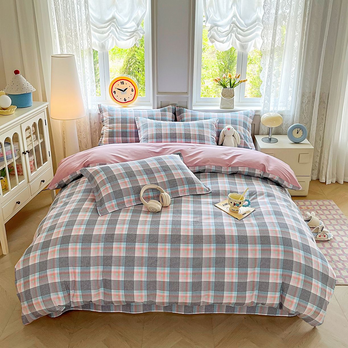 禧安居 2025新款高支高密活性印染全棉印花被套全棉被套单被套 漫语