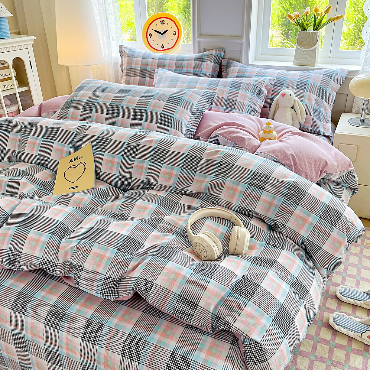 91家纺网 家纺一手货源 找家纺 禧安居 2025新款高支高密活性印染全棉印花被套全棉被套单被套 漫语