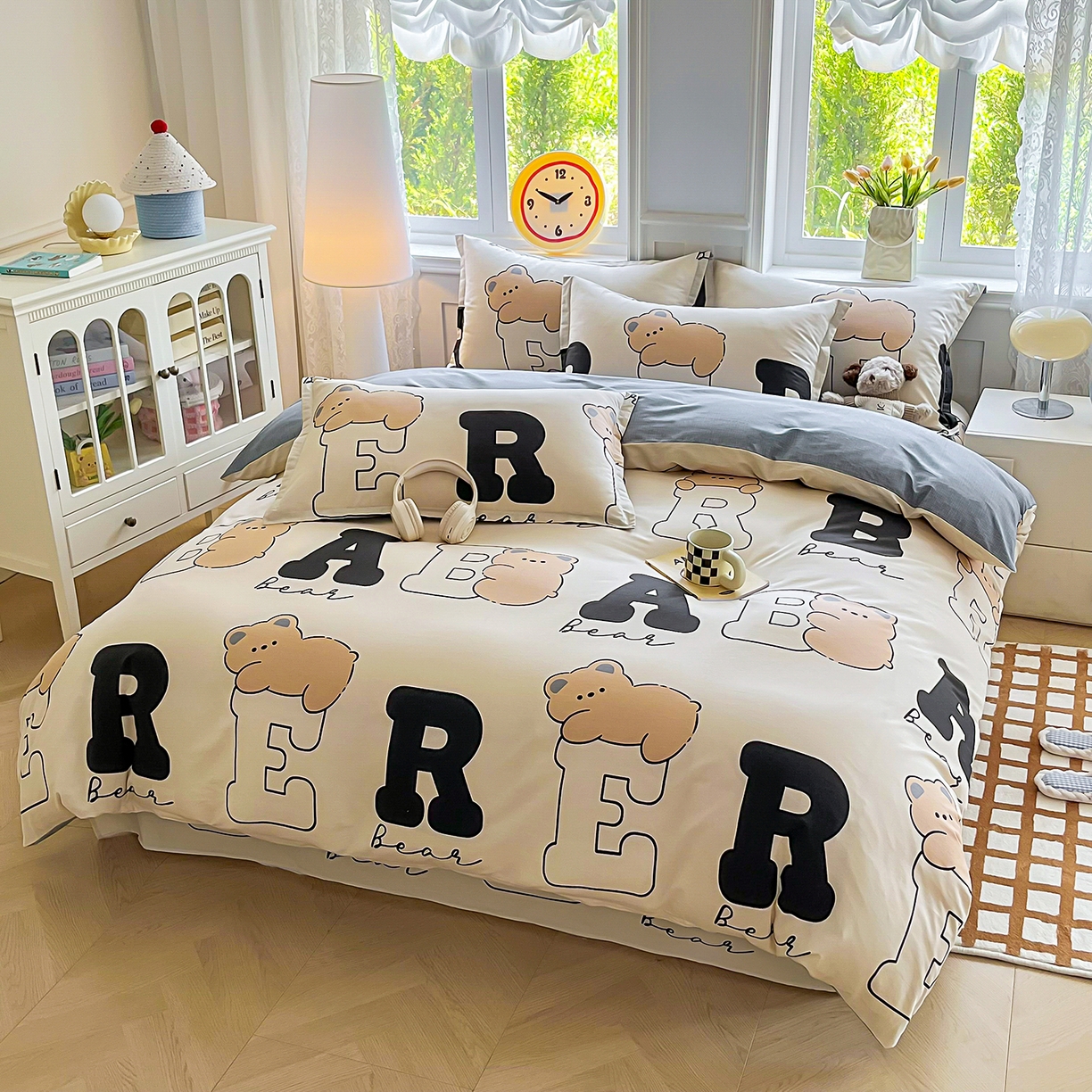 91家纺网 家纺一手货源 找家纺 禧安居 2025新款高支高密活性印染全棉印花被套全棉被套单被套 小淘气