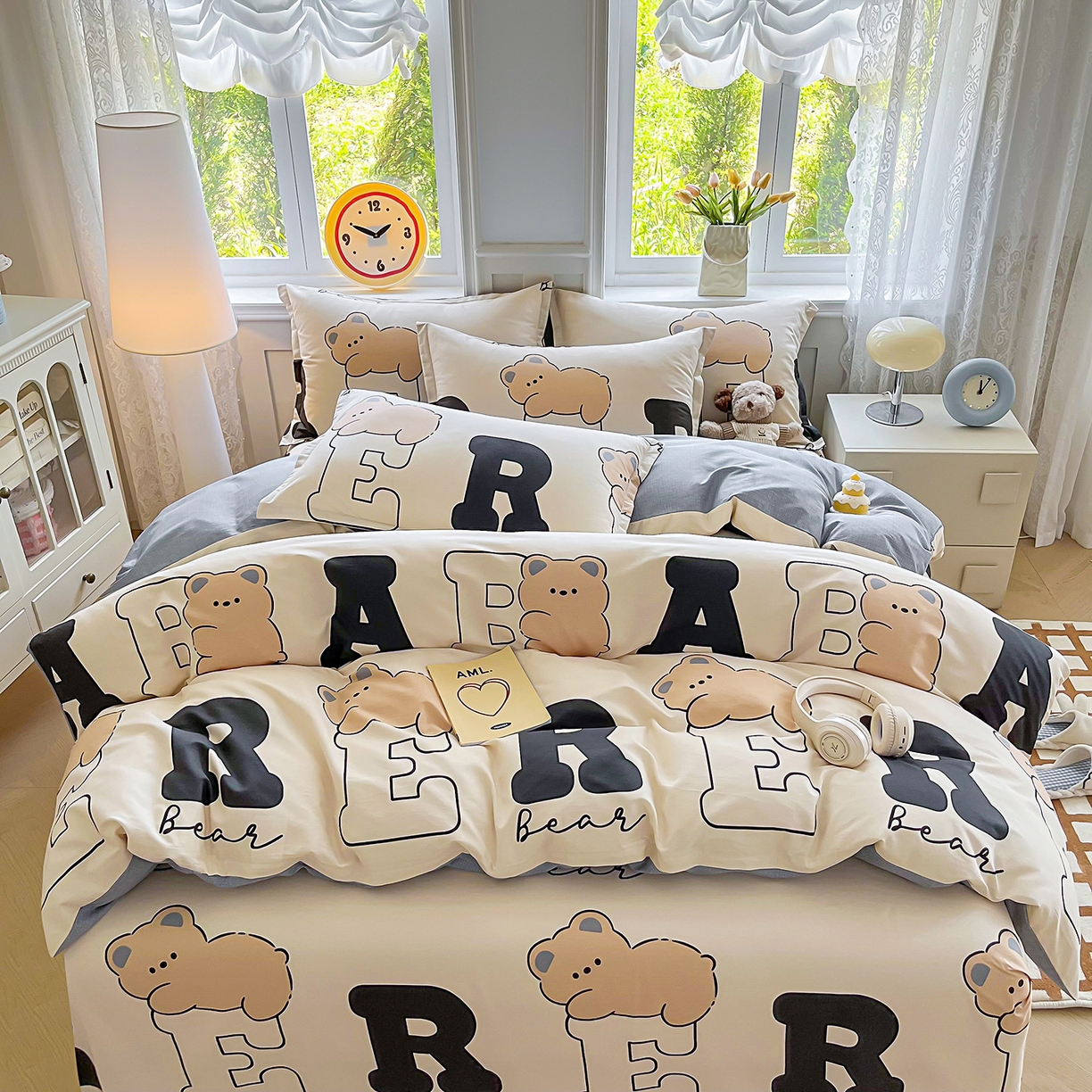 91家纺网 家纺一手货源 找家纺 禧安居 2025新款高支高密活性印染全棉印花被套全棉被套单被套 小淘气