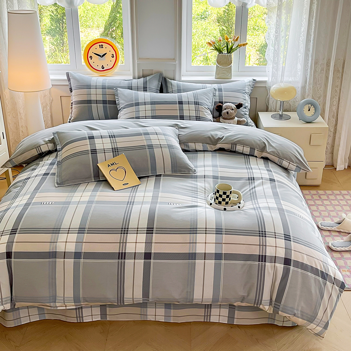 91家纺网 家纺一手货源 找家纺 禧安居 2025新款高支高密活性印染全棉印花被套全棉被套单被套 一语空间