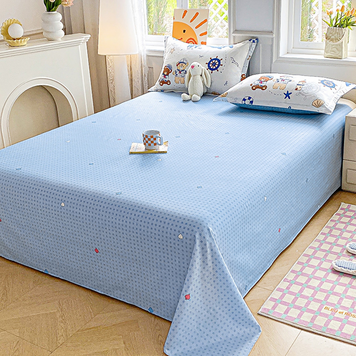 91家纺网 家纺一手货源 找家纺 （总）禧安居 2025新款高支高密活性印染全棉印花床单单床单（支持定制尺寸）（支持定制尺寸）