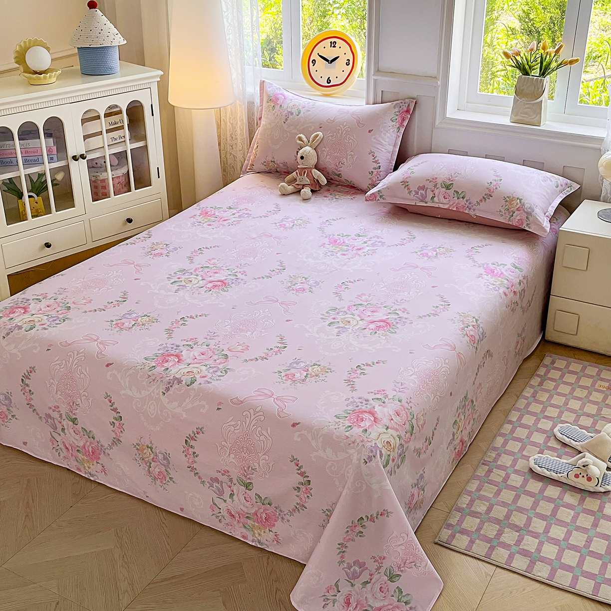 91家纺网 家纺一手货源 找家纺 （总）禧安居 2025新款高支高密活性印染全棉印花床单单床单（支持定制尺寸）（支持定制尺寸）