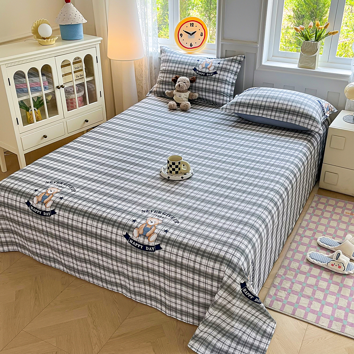 91家纺网 家纺一手货源 找家纺 （总）禧安居 2025新款高支高密活性印染全棉印花床单单床单（支持定制尺寸）（支持定制尺寸）