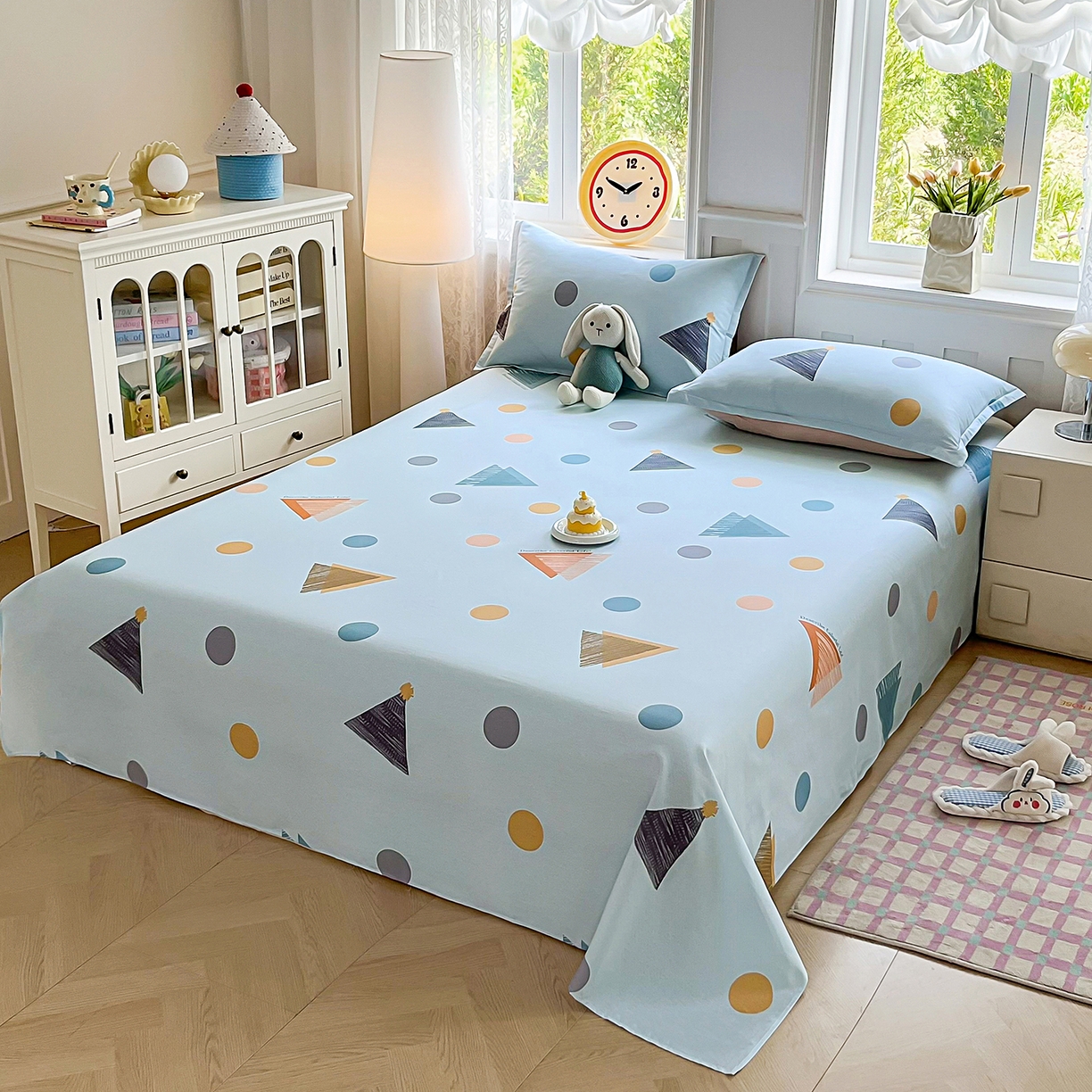 91家纺网 家纺一手货源 找家纺 （总）禧安居 2025新款高支高密活性印染全棉印花床单单床单（支持定制尺寸）（支持定制尺寸）