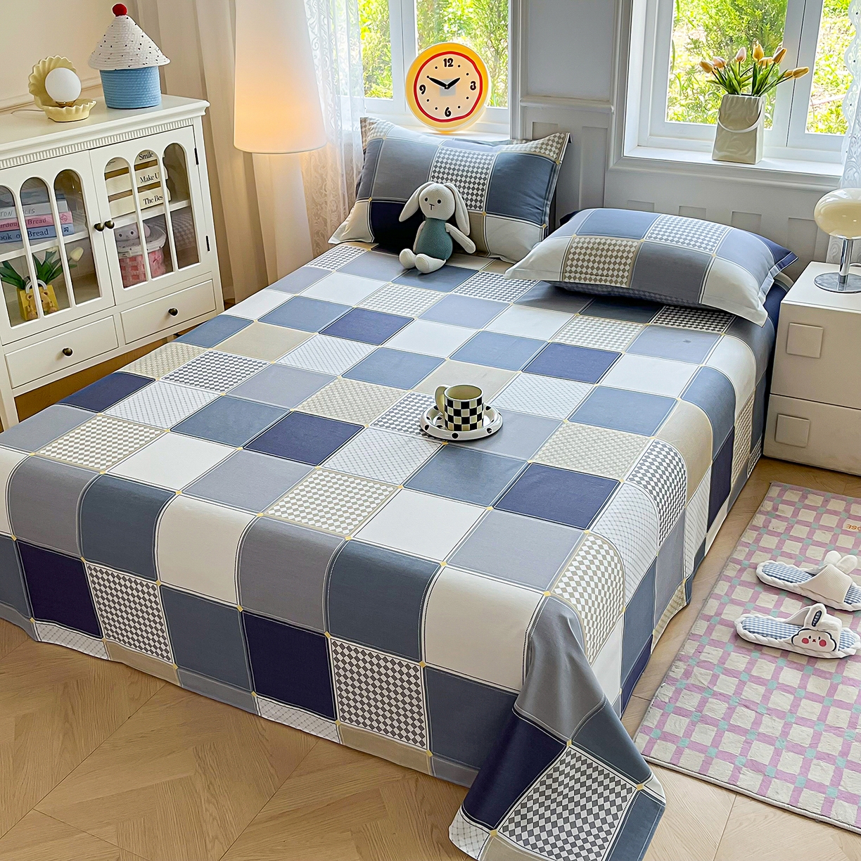 91家纺网 家纺一手货源 找家纺 （总）禧安居 2025新款高支高密活性印染全棉印花床单单床单（支持定制尺寸）（支持定制尺寸）