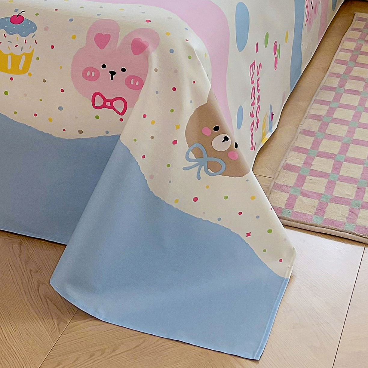 91家纺网 家纺一手货源 找家纺 禧安居 2025新款高支高密活性印染全棉印花床单单床单（支持定制尺寸） 彩萌伙伴