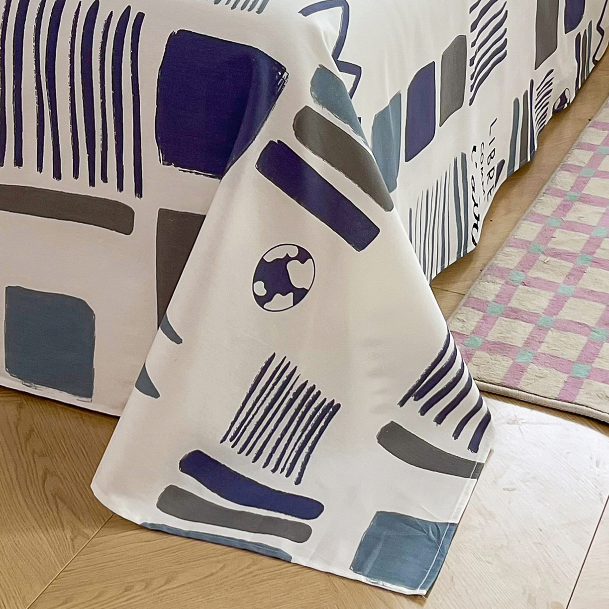 91家纺网 家纺一手货源 找家纺 禧安居 2025新款高支高密活性印染全棉印花床单单床单（支持定制尺寸） 海盐薄荷