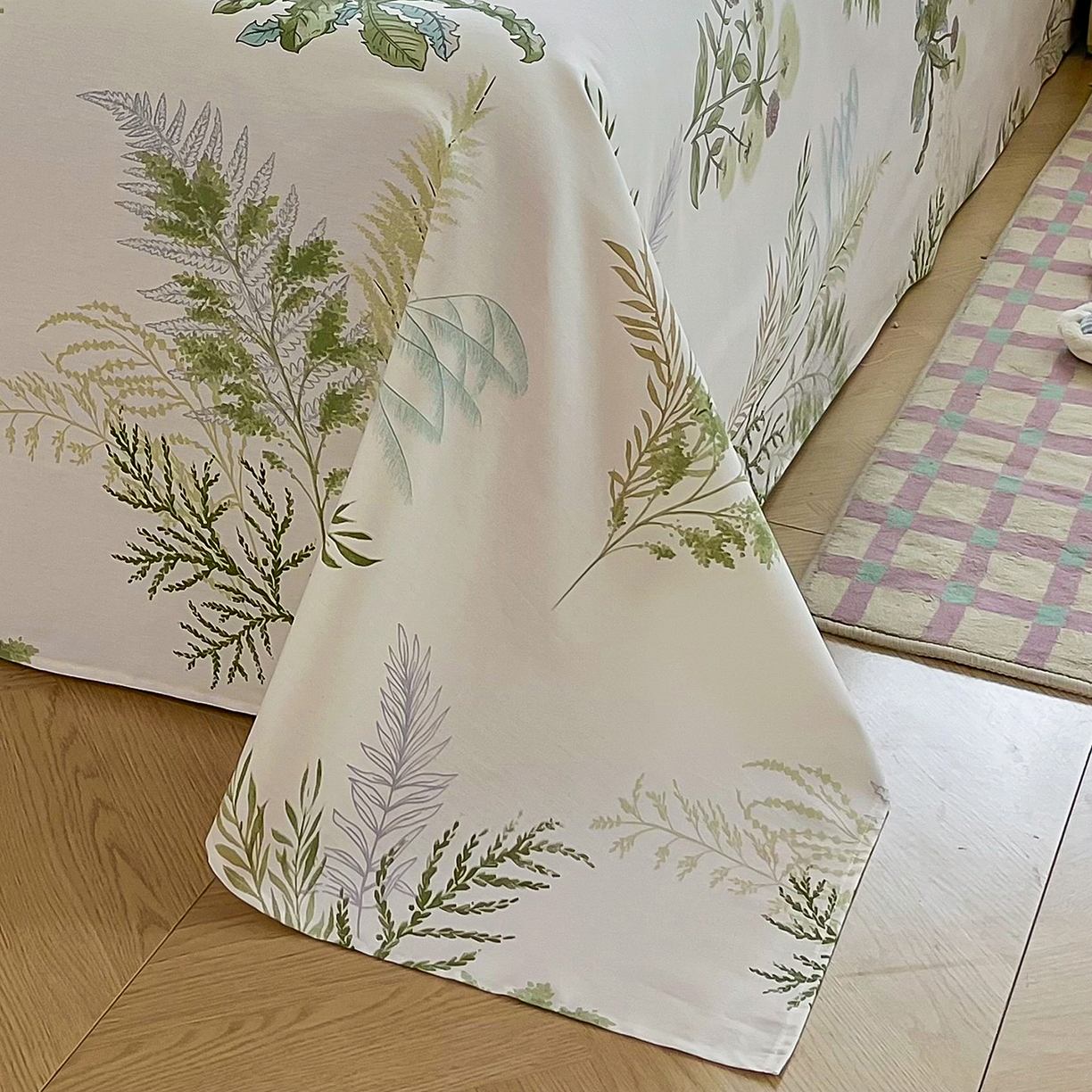 91家纺网 家纺一手货源 找家纺 禧安居 2025新款高支高密活性印染全棉印花床单单床单（支持定制尺寸） 金秋暖阳