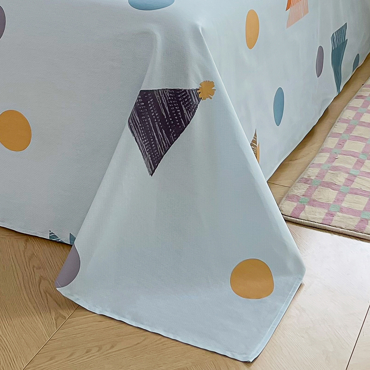 91家纺网 家纺一手货源 找家纺 禧安居 2025新款高支高密活性印染全棉印花床单单床单（支持定制尺寸） 快乐周末