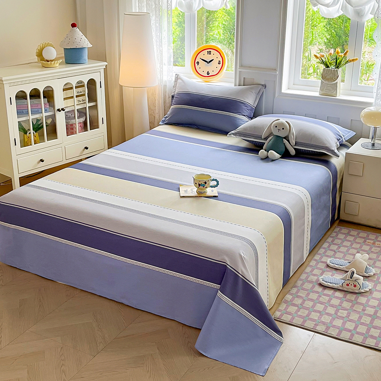 91家纺网 家纺一手货源 找家纺 禧安居 2025新款高支高密活性印染全棉印花床单单床单（支持定制尺寸） 凌川