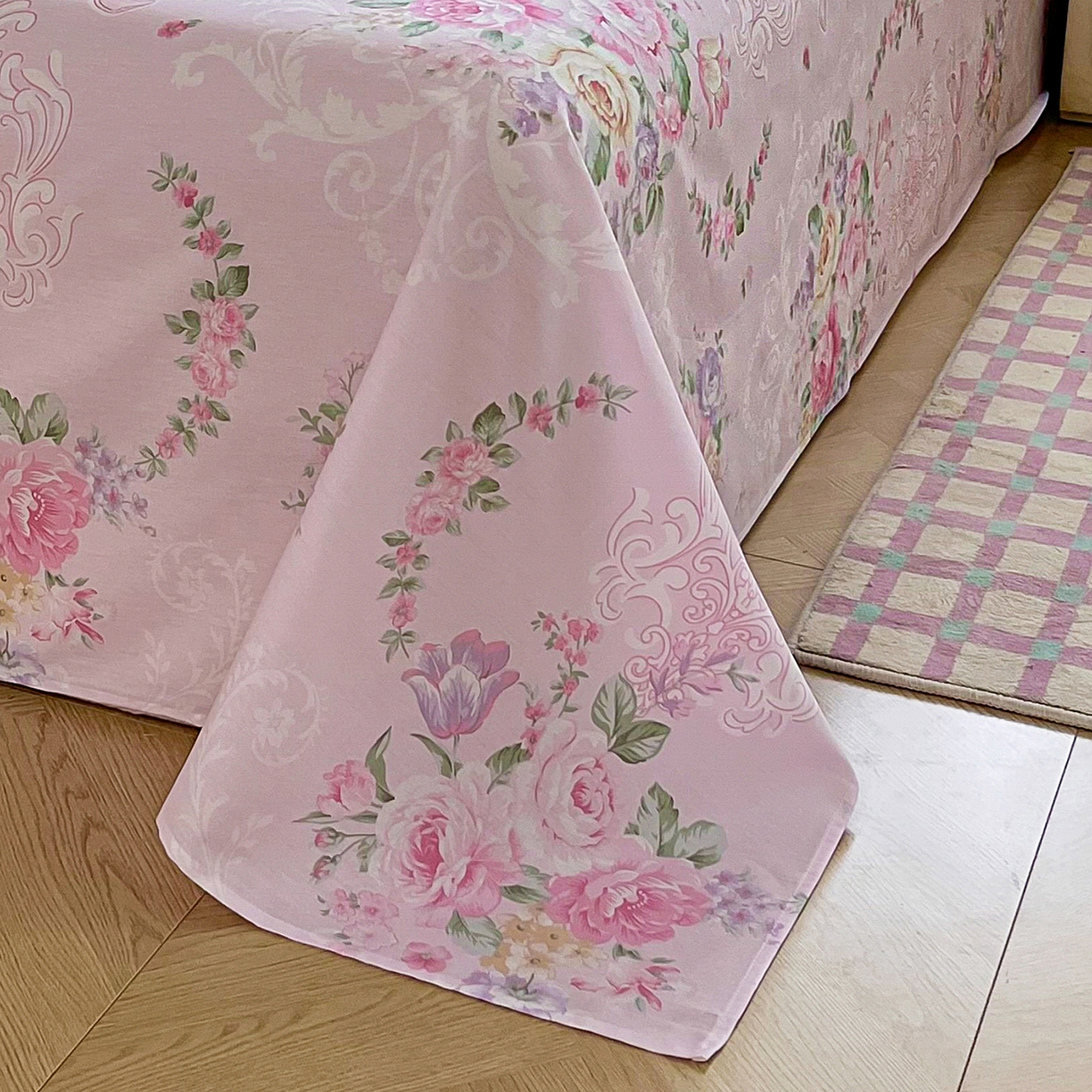 91家纺网 家纺一手货源 找家纺 禧安居 2025新款高支高密活性印染全棉印花床单单床单（支持定制尺寸） 绿茵庭院