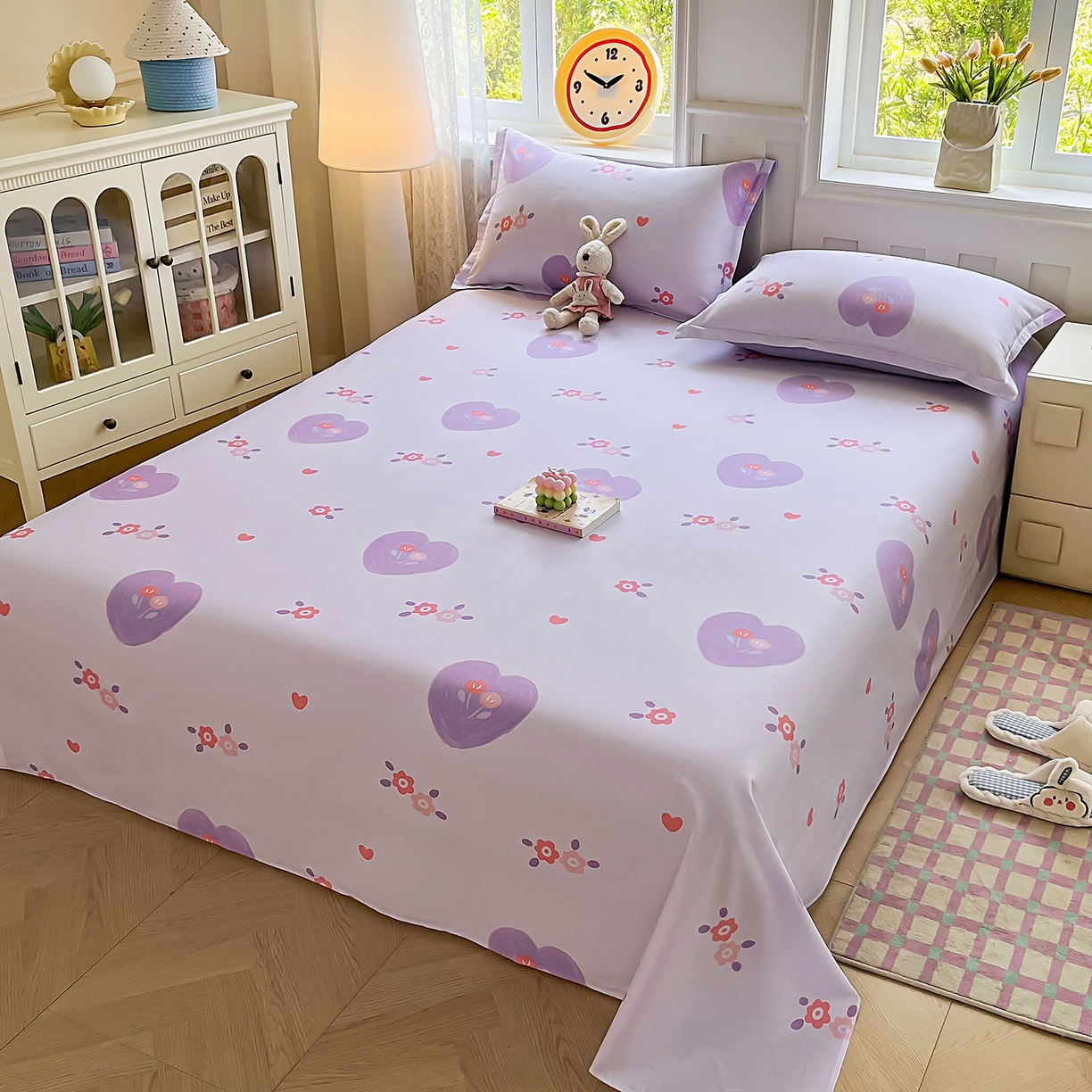 禧安居 2025新款高支高密活性印染全棉印花床单单床单（支持定制尺寸） 美杜莎