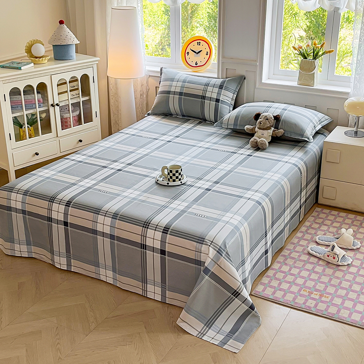 91家纺网 家纺一手货源 找家纺 禧安居 2025新款高支高密活性印染全棉印花床单单床单（支持定制尺寸） 一语空间