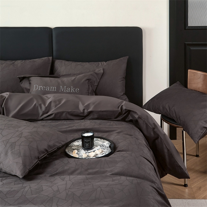 91家纺网 家纺一手货源 找家纺 ONE TWO ONE 121 2025新款高支高密长绒棉贡缎提花四件套-璀璨光影 璀璨光影-竹咖