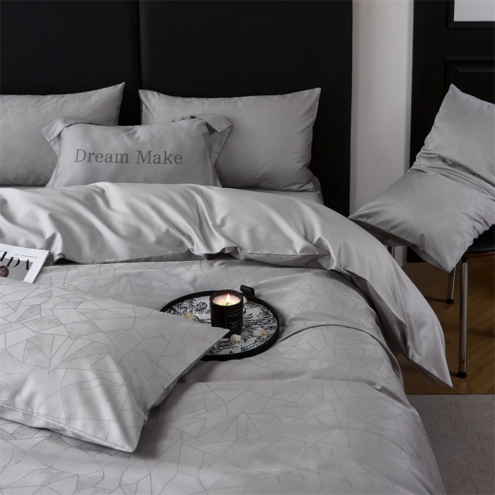 91家纺网 家纺一手货源 找家纺 （总）ONE TWO ONE 121 2025新款高支高密长绒棉贡缎提花四件套-璀璨光影【会员-20 平台控价券后不得低于228/318/338元】