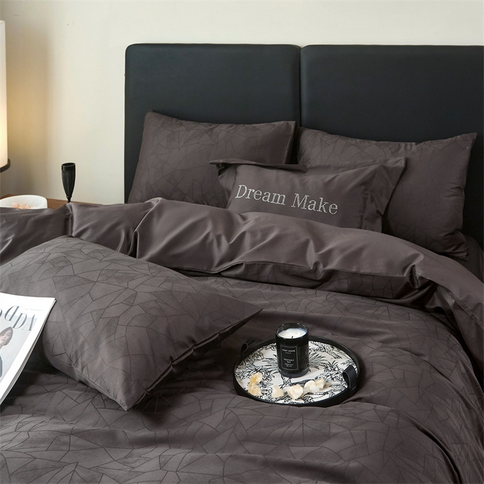 91家纺网 家纺一手货源 找家纺 ONE TWO ONE 121 2025新款高支高密长绒棉贡缎提花四件套-璀璨光影 璀璨光影-竹咖