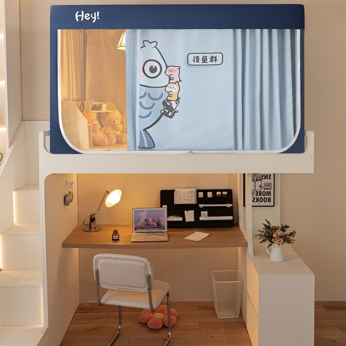 91家纺网 家纺一手货源 找家纺 （总）飞轮海蚊帐 2025新款强遮光防蚊学生蚊帐-XZ-99（靠墙帘选配）