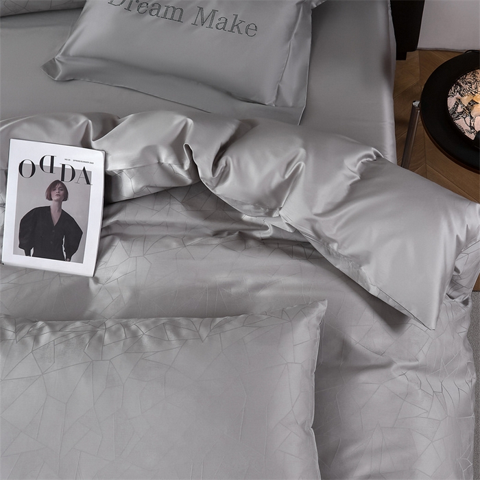 91家纺网 家纺一手货源 找家纺 （总）ONE TWO ONE 121 2025新款高支高密长绒棉贡缎提花四件套-璀璨光影【会员-20 平台控价券后不得低于228/318/338元】