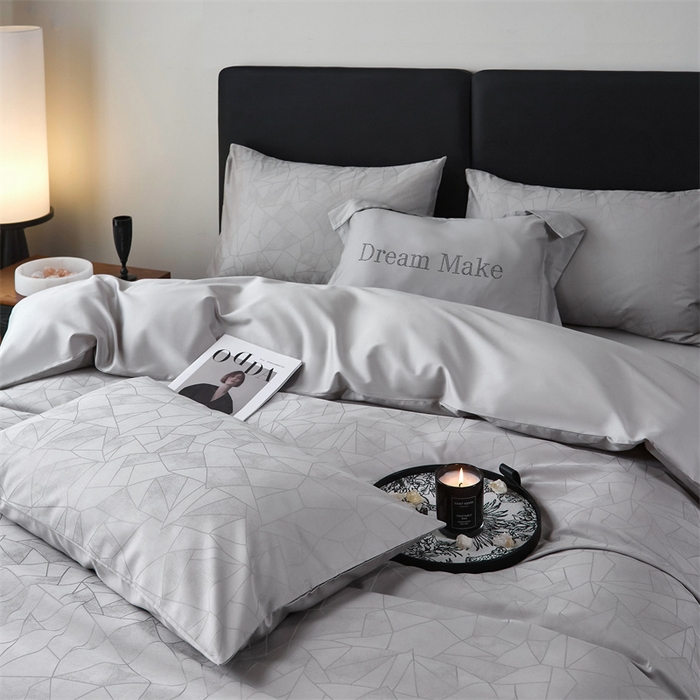 91家纺网 家纺一手货源 找家纺 （总）ONE TWO ONE 121 2025新款高支高密长绒棉贡缎提花四件套-璀璨光影【会员-20 平台控价券后不得低于228/318/338元】