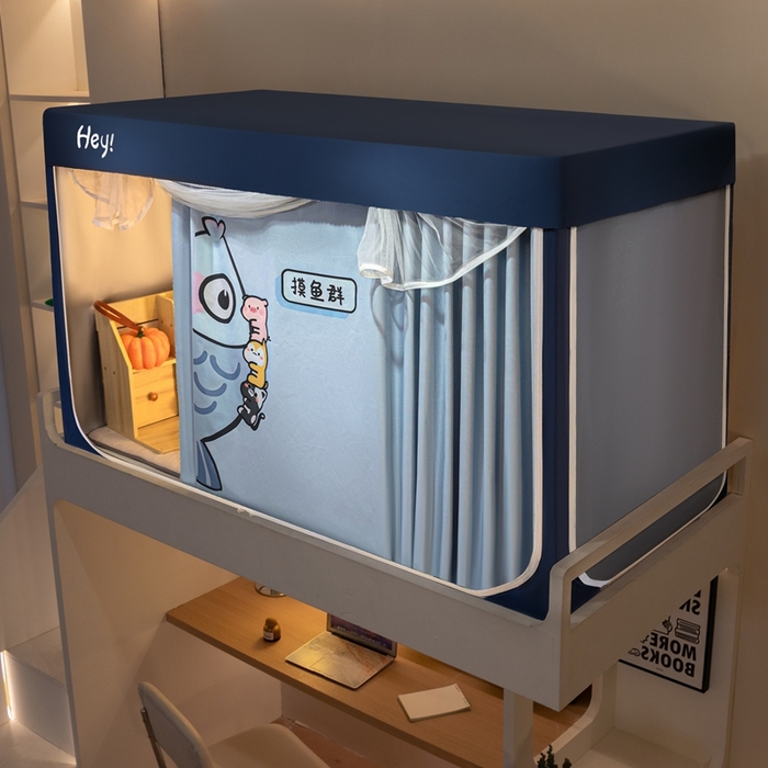 91家纺网 家纺一手货源 找家纺 （总）飞轮海蚊帐 2025新款强遮光防蚊学生蚊帐-XZ-99（靠墙帘选配）