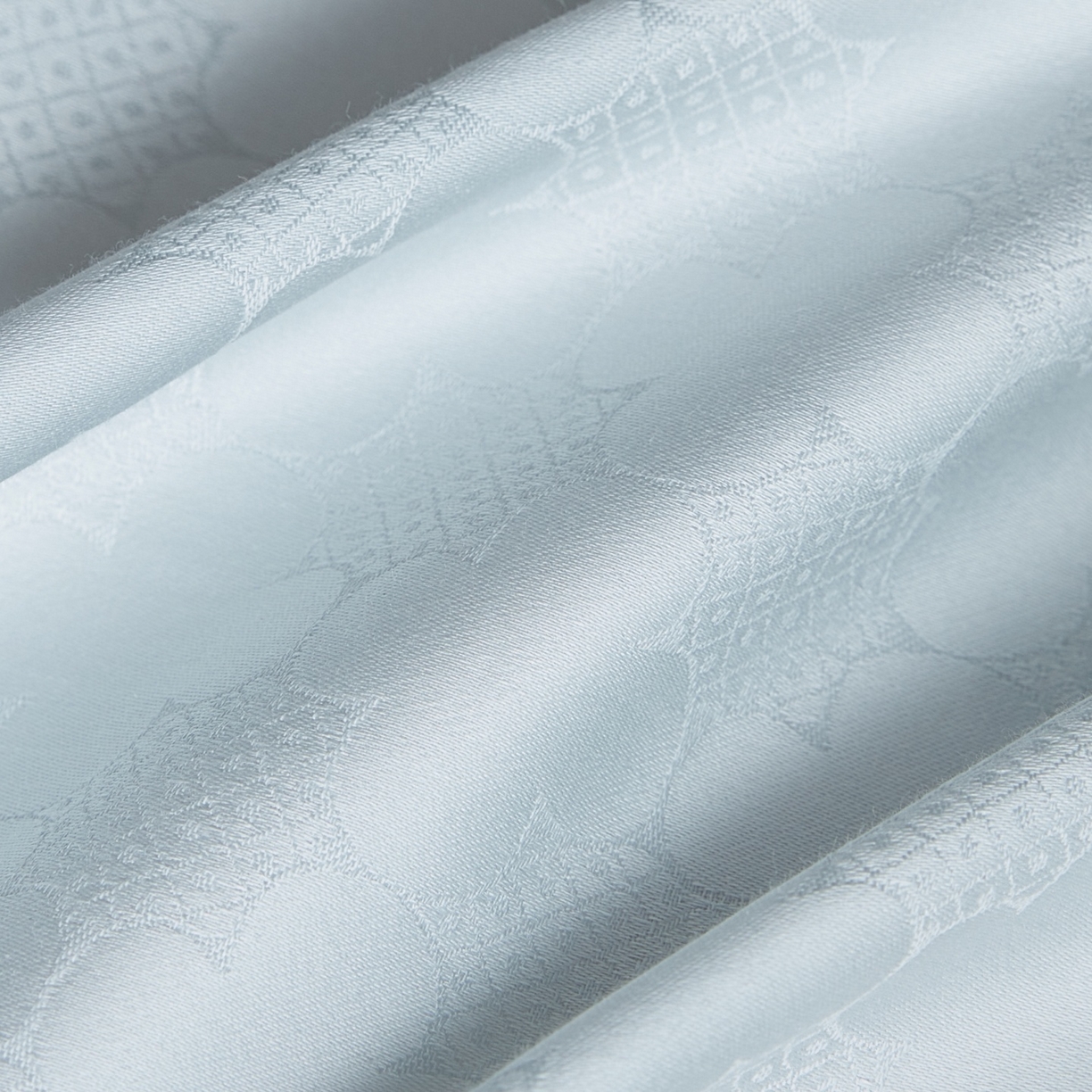 91家纺网 家纺一手货源 找家纺 鼎飞家纺 2025新款长绒棉全棉纯棉提花四件套 布拉提-浅蓝