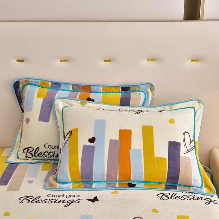 91家纺网 家纺一手货源 找家纺 缘莉娜家纺 2025新款亲肤舒适牛奶绒印花床裙花边款单被套单件被套单品被套 多彩生活