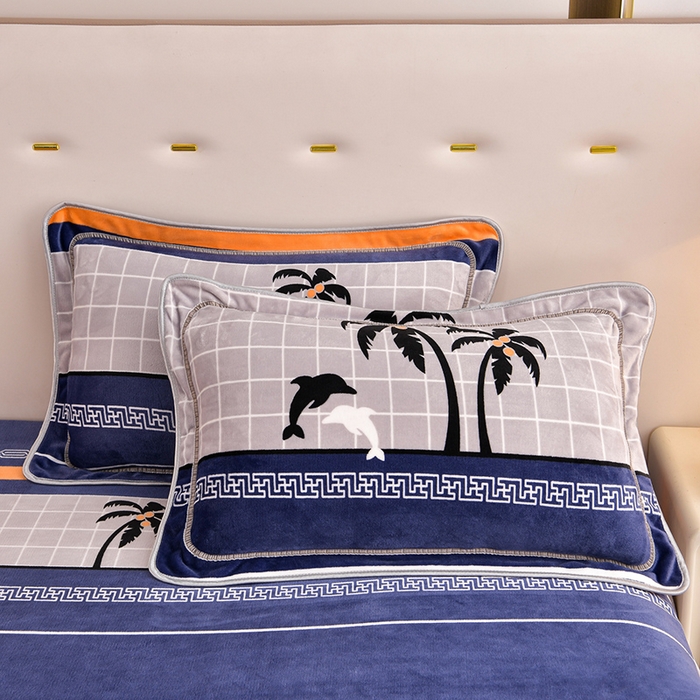 91家纺网 家纺一手货源 找家纺 缘莉娜家纺 2025新款亲肤舒适牛奶绒印花床裙花边款单被套单件被套单品被套 海阔天空