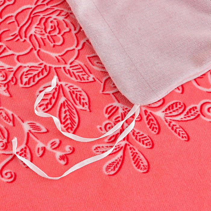 91家纺网 家纺一手货源 找家纺 缘莉娜家纺 2025新款亲肤舒适牛奶绒印花床裙花边款单被套单件被套单品被套 红粉佳人