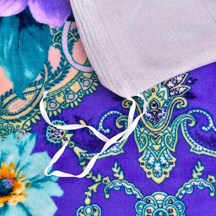 91家纺网 家纺一手货源 找家纺 缘莉娜家纺 2025新款亲肤舒适牛奶绒印花床裙花边款单被套单件被套单品被套 浪漫花都