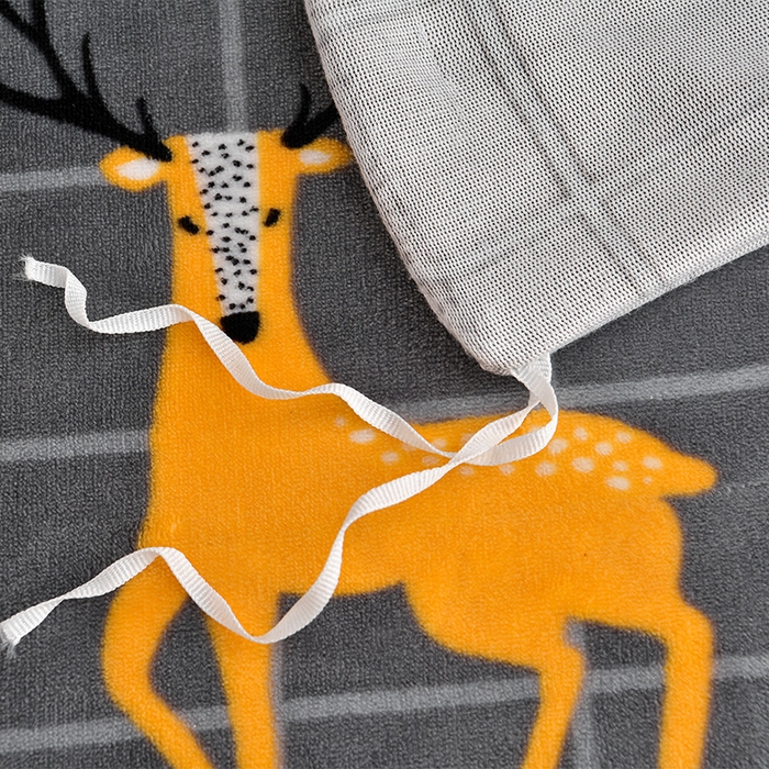 91家纺网 家纺一手货源 找家纺 缘莉娜家纺 2025新款亲肤舒适牛奶绒印花床裙花边款单被套单件被套单品被套 鹿上时空