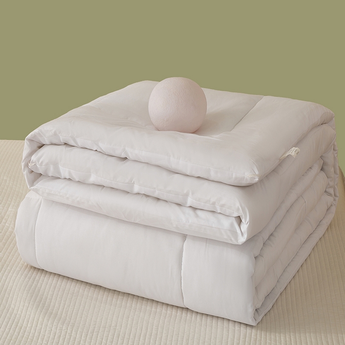 91家纺网 家纺一手货源 找家纺 憨豆家纺 2026新款磨毛四季被春秋被丝棉加厚冬被学生宿舍被子酒店宾馆跨境被芯 轻奢白