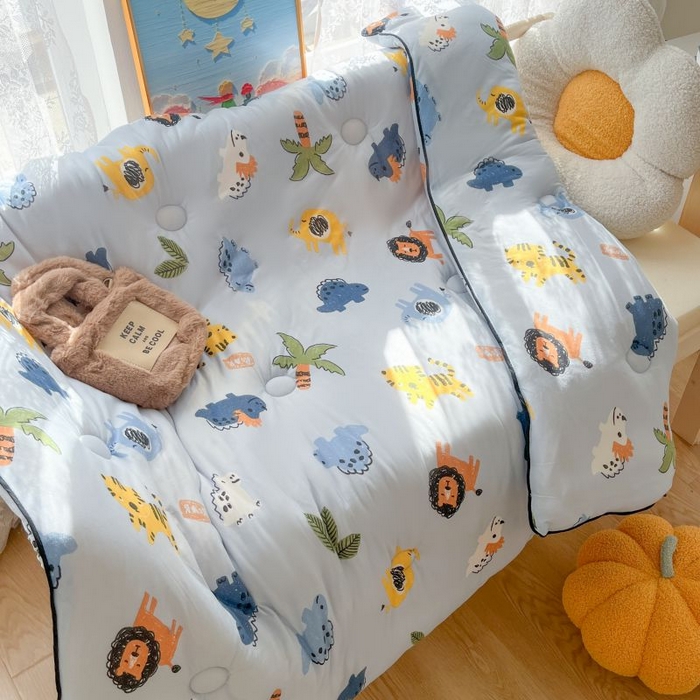 91家纺网 家纺一手货源 找家纺 小叮当家纺仓储工厂店 2025年新款A类母婴级宝宝被豆豆绒牛奶针织棉被子儿童豆豆被大豆被春秋被被子被芯 海岛乐园