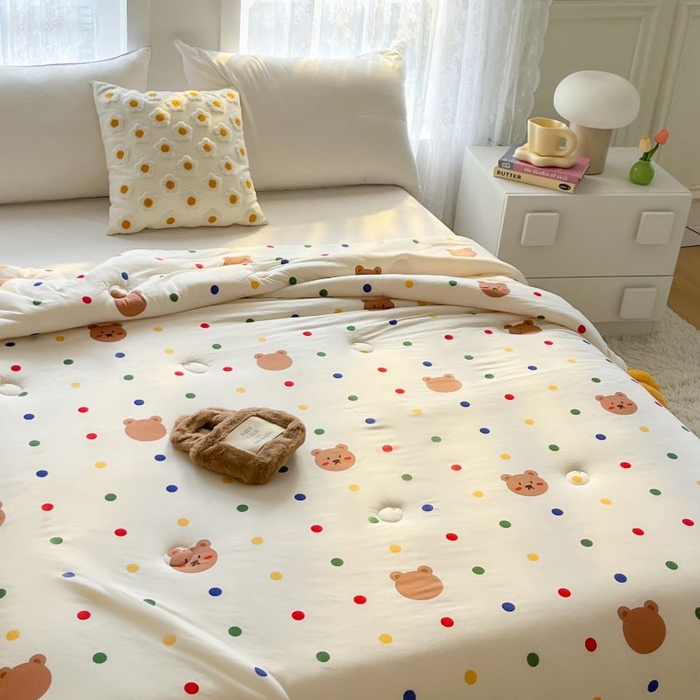 91家纺网 家纺一手货源 找家纺 小叮当家纺仓储工厂店 2025年新款A类母婴级宝宝被豆豆绒牛奶针织棉被子儿童豆豆被大豆被春秋被被子被芯 米洛熊